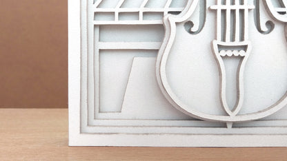 C096-Violin Layered Scroll Saw Pattern - Alex Fox Patterns