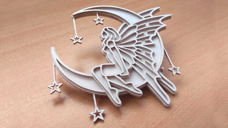 C100-Fairy Layered Scroll Saw Pattern - Alex Fox Patterns