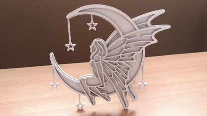 C100-Fairy Layered Scroll Saw Pattern - Alex Fox Patterns