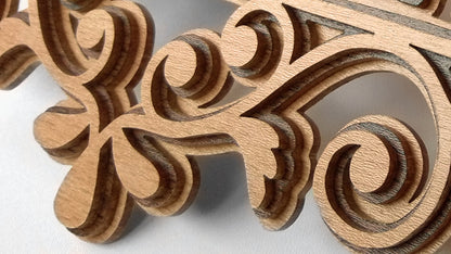 C101-Welcome Layered Scroll Saw Pattern - Alex Fox Patterns