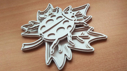 C102-Ladybug Layered Scroll Saw Pattern - Alex Fox Patterns