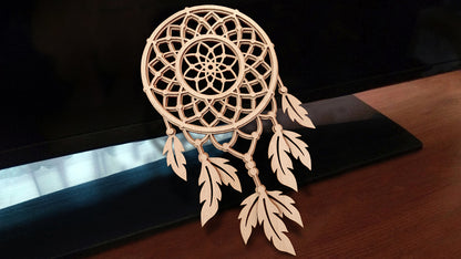 C103-Dreamcatcher Layered Scroll Saw Pattern - Alex Fox Patterns