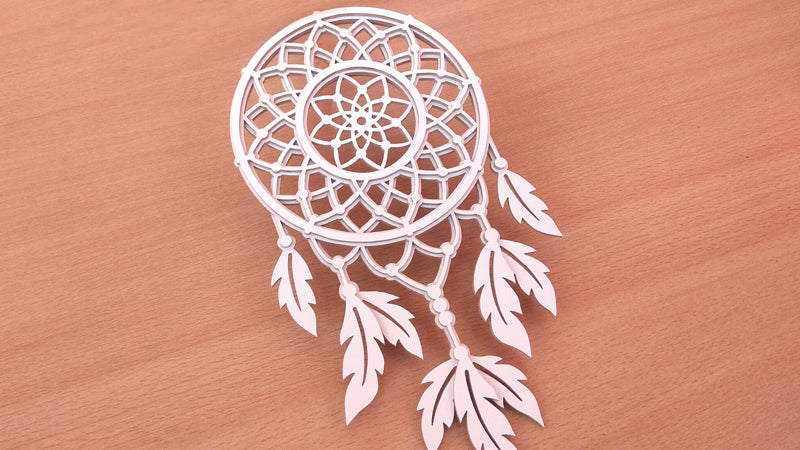 C103-Dreamcatcher Layered Scroll Saw Pattern - Alex Fox Patterns