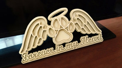 C104-Dog Paw Layered Scroll Saw Pattern - Alex Fox Patterns