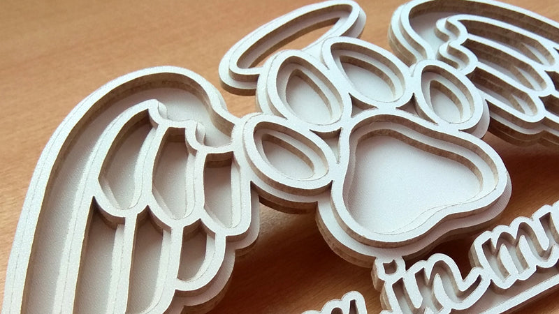 C104-Paw Layered Scroll Saw Pattern - Alex Fox Patterns