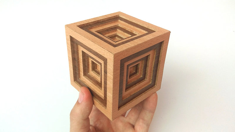 C105-Cube Scroll Saw Pattern - Alex Fox Patterns