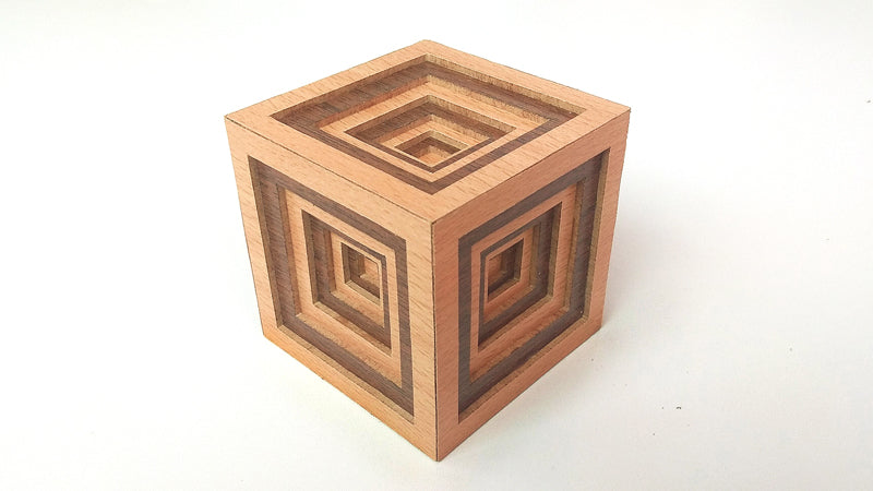 C105-Cube Scroll Saw Pattern - Alex Fox Patterns
