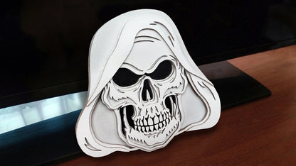 C106-Skull In Hood Layered Scroll Saw Pattern - Alex Fox Patterns