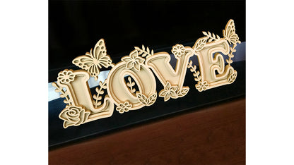 C107-Love Sign Layered Scroll Saw Pattern - Alex Fox Patterns