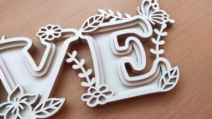 C107-Love Layered Scroll Saw Pattern - Alex Fox Patterns