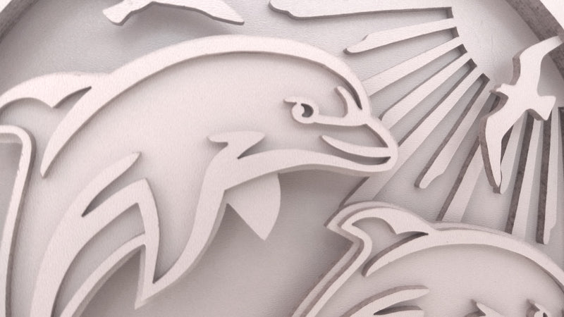 C108-Dolphins Layered Scroll Saw Pattern - Alex Fox Patterns