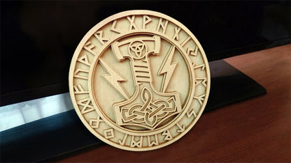 C109-Thor Hammer Celtic Layered Scroll Saw Pattern - Alex Fox Patterns