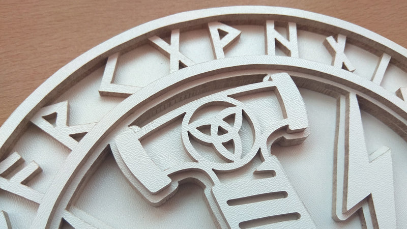 C109-Thor Hammer Layered Scroll Saw Pattern - Alex Fox Patterns