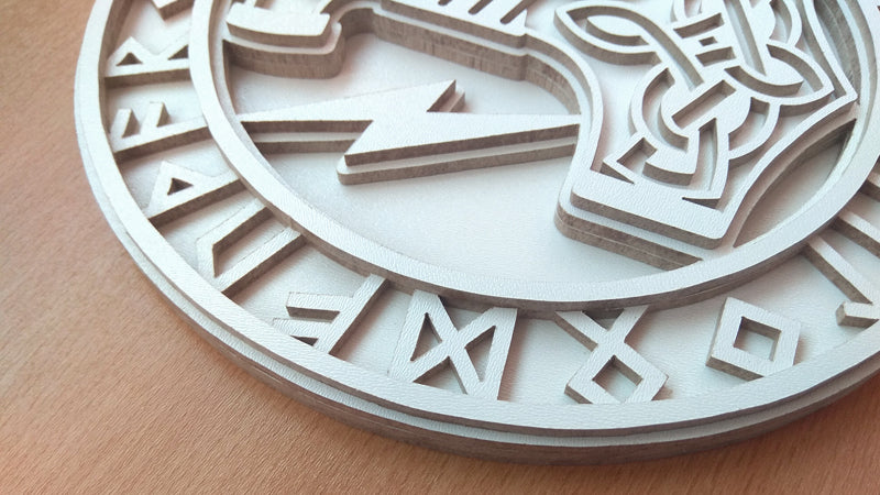 C109-Thor Hammer Layered Scroll Saw Pattern - Alex Fox Patterns