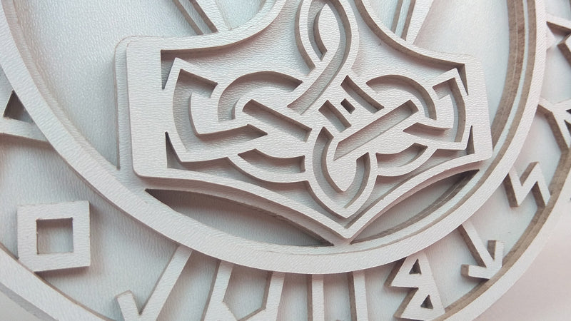 C109-Thor Hammer Layered Scroll Saw Pattern - Alex Fox Patterns