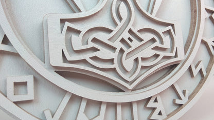 C109-Thor Hammer Layered Scroll Saw Pattern - Alex Fox Patterns