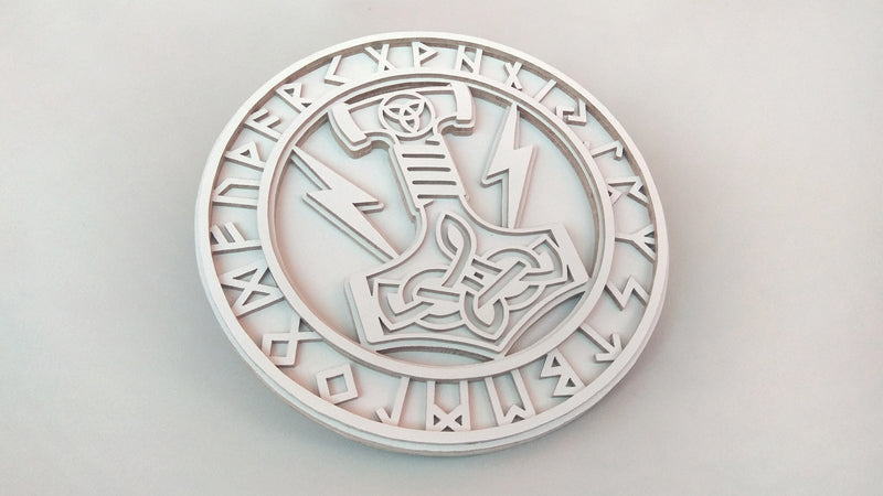 C109-Thor Hammer Celtic Layered Scroll Saw Pattern - Alex Fox Patterns