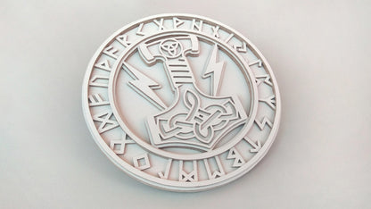 C109-Thor Hammer Celtic Layered Scroll Saw Pattern - Alex Fox Patterns