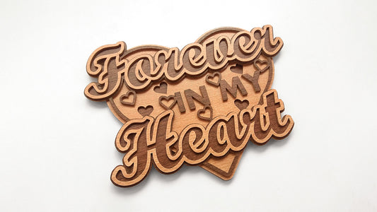 C112-Forever In My Heart Layered Scroll Saw Pattern - Alex Fox Patterns