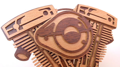 C113-Engine Layered Scroll Saw Pattern - Alex Fox Patterns