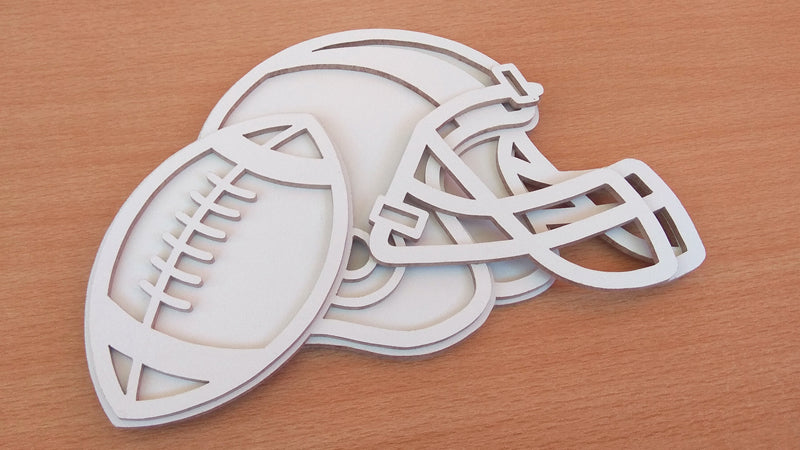 C115-American Football Layered Scroll Saw Pattern - Alex Fox Patterns