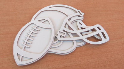 C115-American Football Layered Scroll Saw Pattern - Alex Fox Patterns