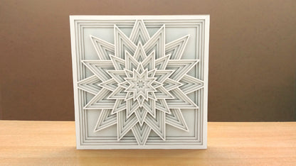 C116-Geometric Ornament Layered Scroll Saw Pattern - Alex Fox Patterns