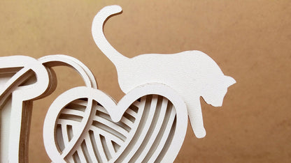 C117-Cats Layered Scroll Saw Pattern - Alex Fox Patterns