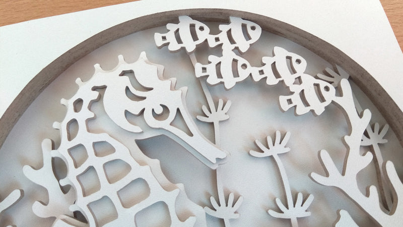 C119-Seahorse Layered Scroll Saw Pattern - Alex Fox Patterns