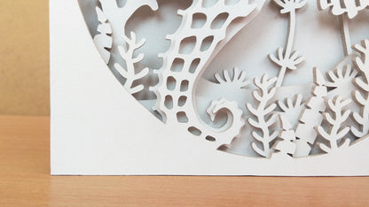 C119-Seahorse Layered Scroll Saw Pattern - Alex Fox Patterns