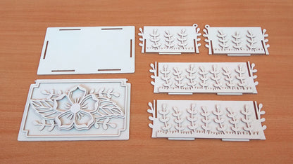 C122-Flower Box Scroll Saw Pattern - Alex Fox Patterns