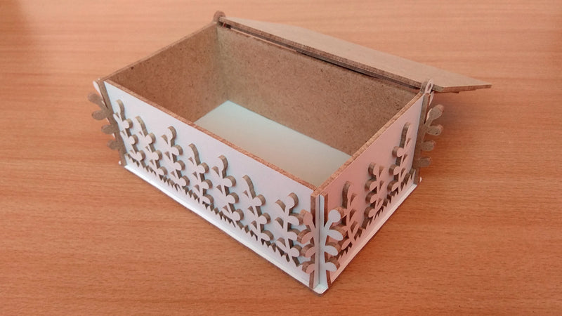 C122-Flower Box Scroll Saw Pattern - Alex Fox Patterns