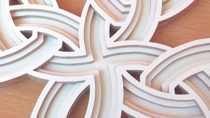 C124-Celtic Cross Layered Scroll Saw Pattern - Alex Fox Patterns