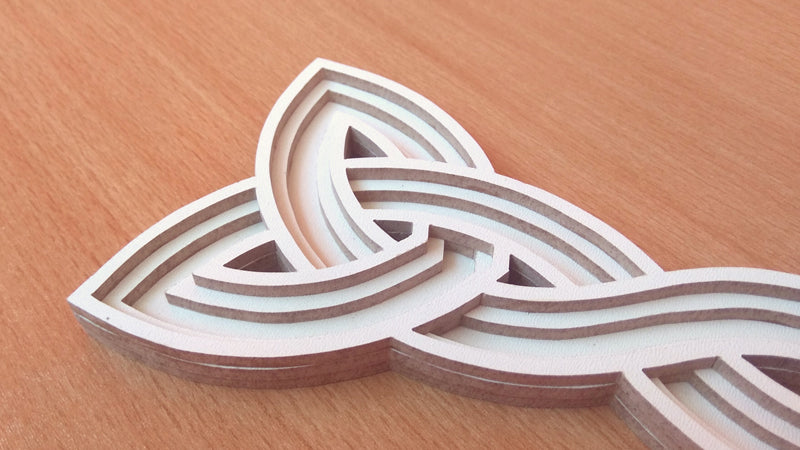 C124-Celtic Cross Layered Scroll Saw Pattern - Alex Fox Patterns