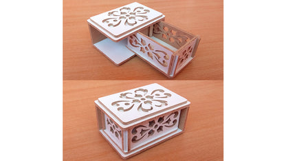 C125-Jewelry Box Scroll Saw Pattern - Alex Fox Patterns