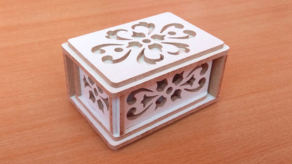 C125-Jewelry Box Scroll Saw Pattern - Alex Fox Patterns