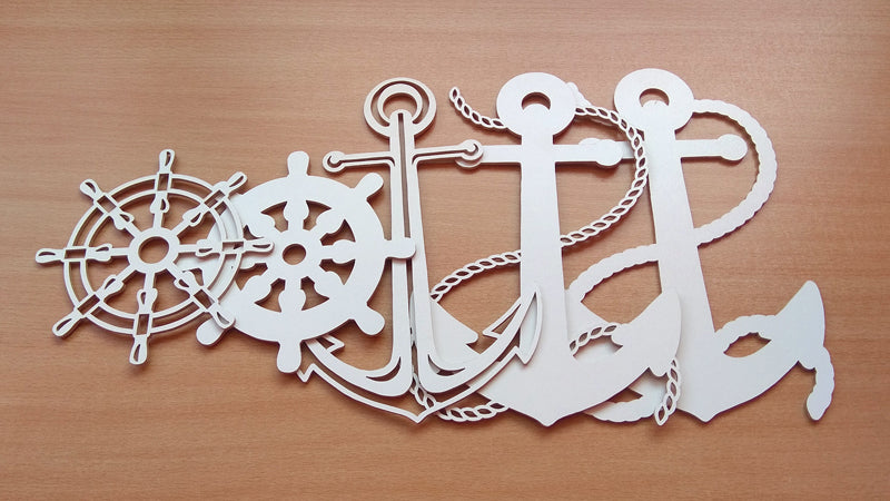 C126-Anchor Layered Scroll Saw Pattern - Alex Fox Patterns