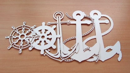 C126-Anchor Layered Scroll Saw Pattern - Alex Fox Patterns
