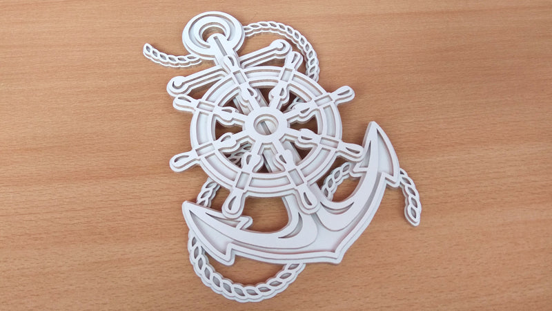 C126-Anchor Layered Scroll Saw Pattern - Alex Fox Patterns