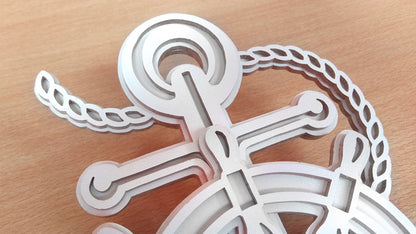 C126-Anchor Layered Scroll Saw Pattern - Alex Fox Patterns