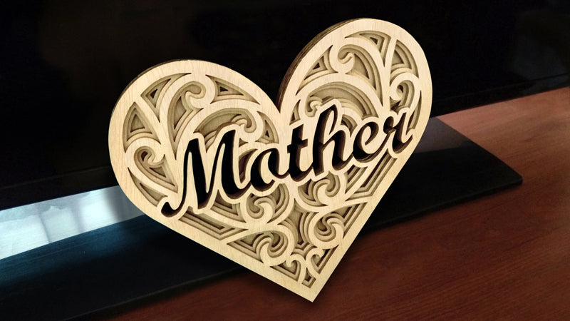 C127-Mother Day Layered Scroll Saw Pattern - Alex Fox Patterns