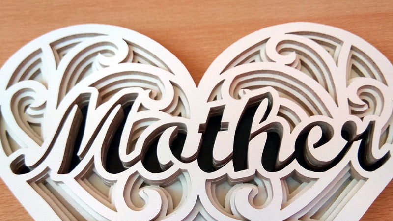 C127-Mother Layered Scroll Saw Pattern - Alex Fox Patterns
