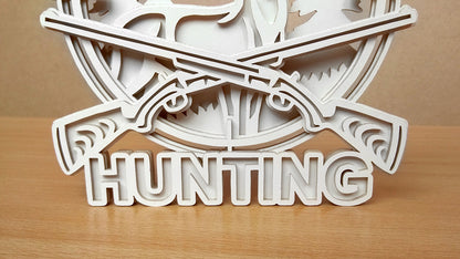 C129-Hunting Layered Scroll Saw Pattern - Alex Fox Patterns