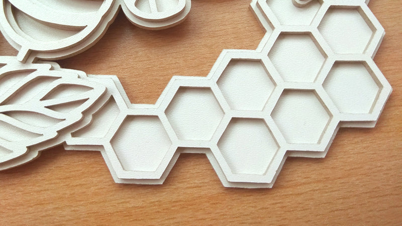 C118-Bee Layered Scroll Saw Pattern - Alex Fox Patterns