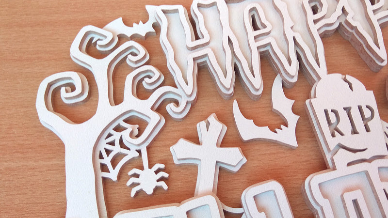 C133-Halloween Layered Scroll Saw Pattern - Alex Fox Patterns