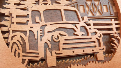 C134-Old Pickup Layered Scroll Saw Pattern - Alex Fox Patterns
