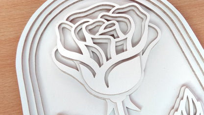 C136-Rose Layered Scroll Saw Pattern - Alex Fox Patterns