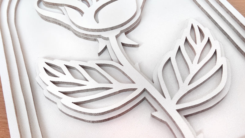 C136-Rose Layered Scroll Saw Pattern - Alex Fox Patterns