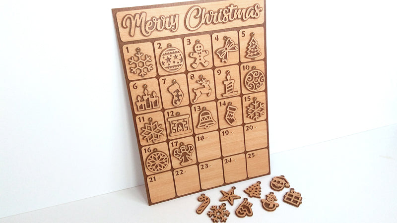 C137-Christmas Calendar Layered Scroll Saw Pattern - Alex Fox Patterns