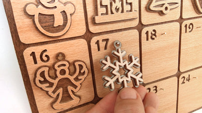 C137-Christmas Calendar Layered Scroll Saw Pattern - Alex Fox Patterns
